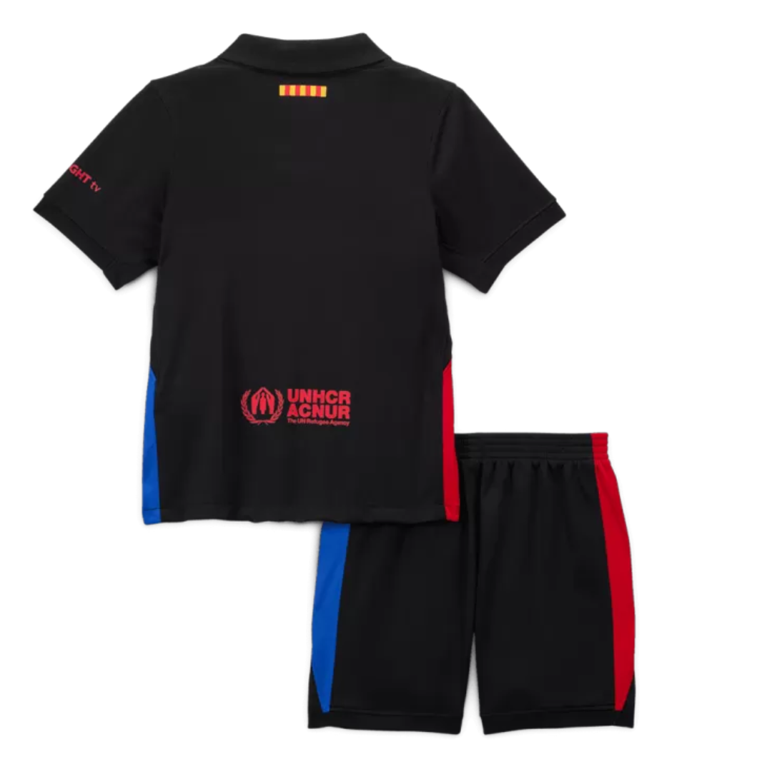 Kids Barcelona Away Soccer Jersey Kit 2024/25 - Spotify Logo Without Text