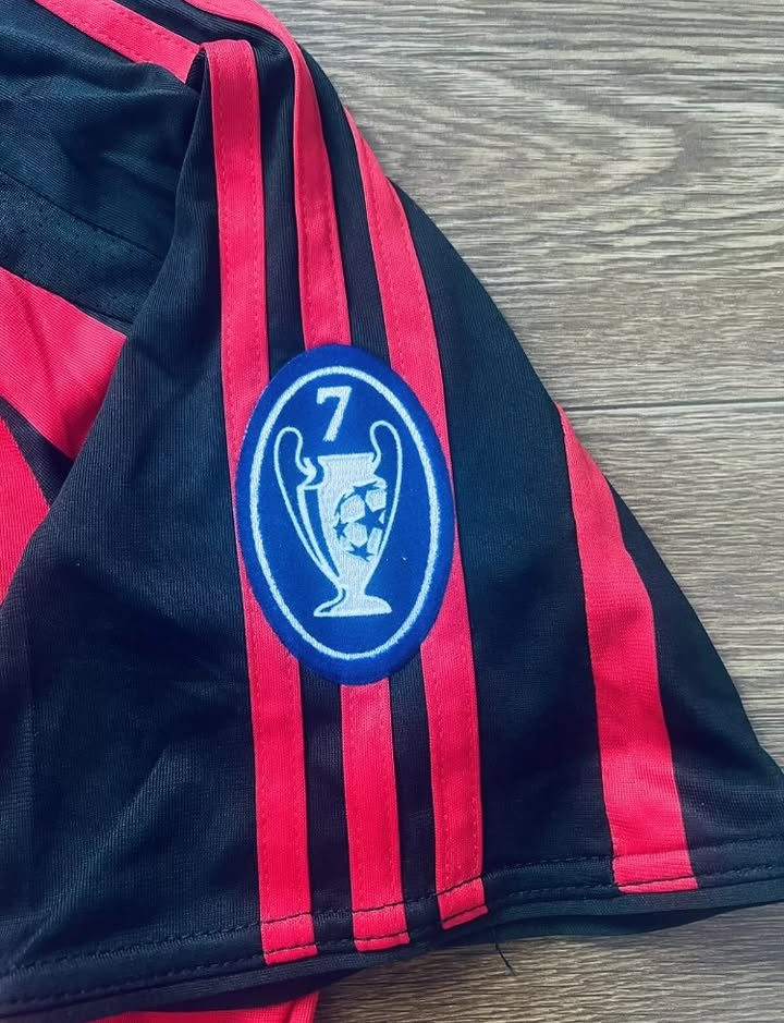 AC Milan 06/07 Champions Jersey with Full Patches (PIRLO 21 Printing)