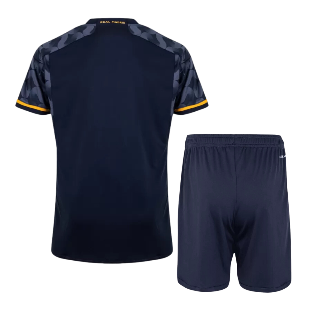 Kids Real Madrid Away Soccer Jersey Kit 2023/24