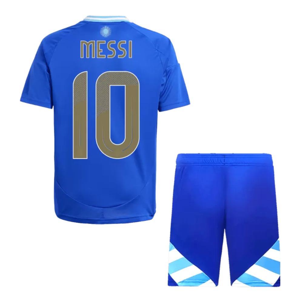 Kids MESSI #10 Argentina Away Soccer Jersey Kit 2024