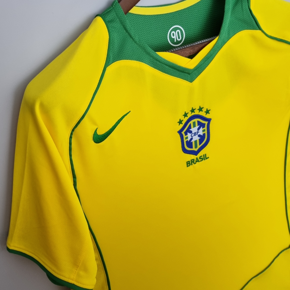 Retro 2004/06 Brazil Home Soccer Jersey