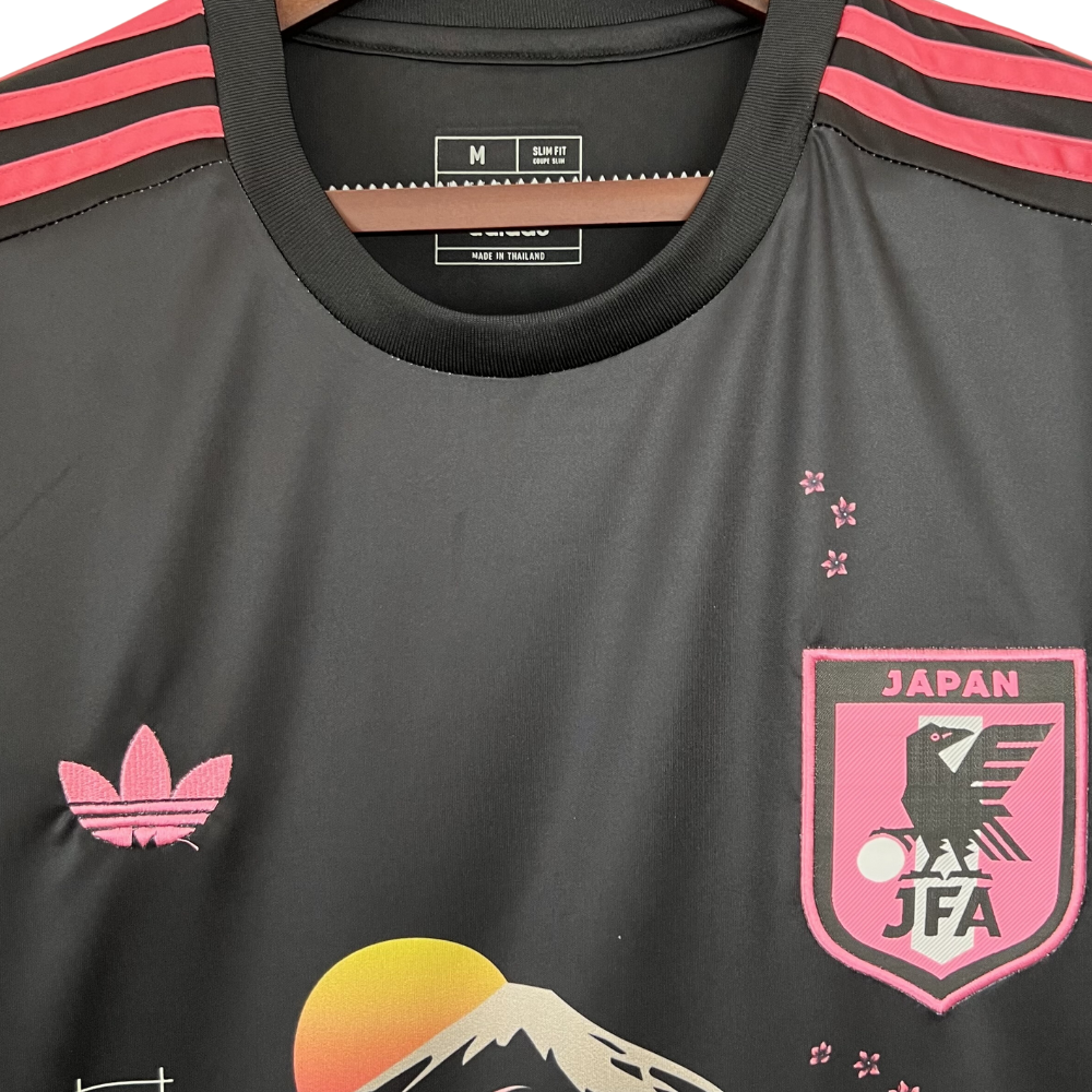 Japan Sakura Dragon Edition Black Soccer Jersey 2023/24