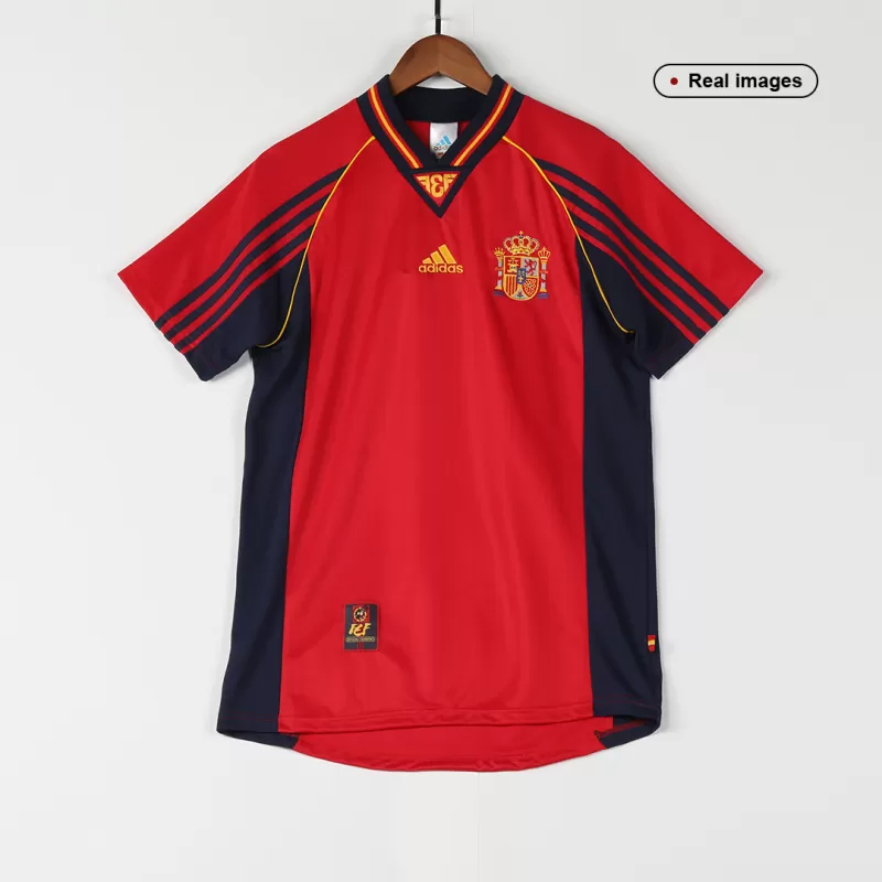 Retro 1998 Spain Home Soccer Jersey