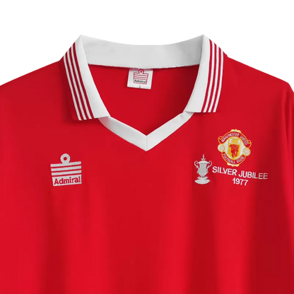 Retro 1977 Manchester United Home Soccer Jersey