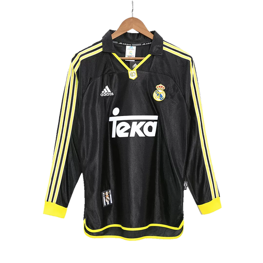 Retro 99/01 Real Madrid Away Long Sleeve Soccer Jersey