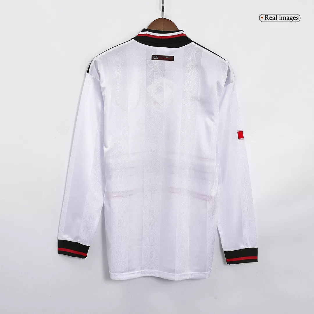 Retro 1998/99 Manchester United Away Long Sleeve Soccer Jersey