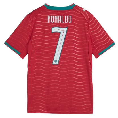 (Ready To Ship) Kids Portugal Home Soccer Jersey Kit 2026 RONALDO 7