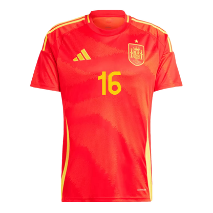 RODRIGO #16 Spain Home Soccer Jersey Euro 2024