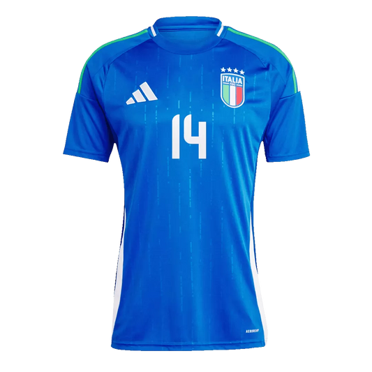CHIESA #14 Italy Home Soccer Jersey Euro 2024