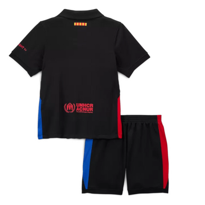 Kids Barcelona Away Soccer Jersey Kit  2024/25 - Spotify Logo Without Text