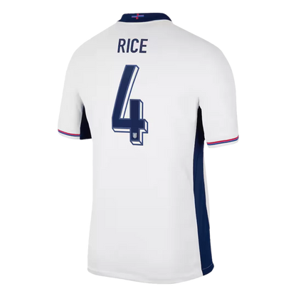 RICE #4 England Home Soccer Jersey Euro 2024