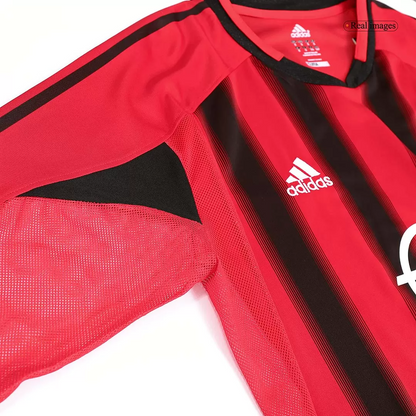 Retro 2004/05 AC Milan Home Long Sleeve Soccer Jersey