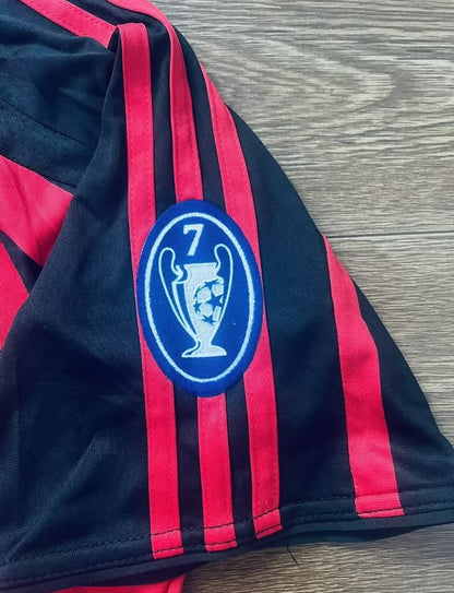 AC Milan 06/07 Champions Jersey with Full Patches (PIRLO 21 Printing)