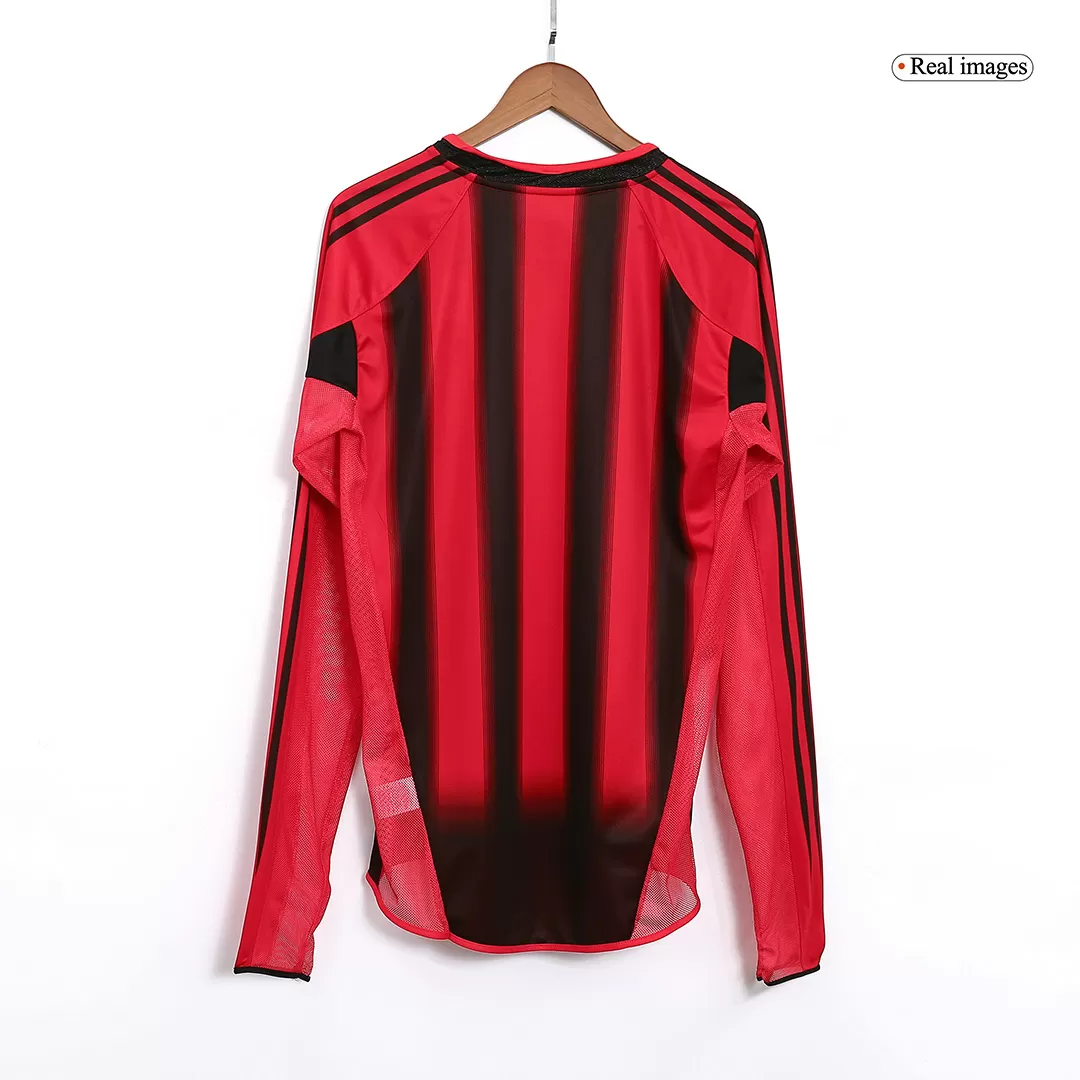 Retro 2004/05 AC Milan Home Long Sleeve Soccer Jersey