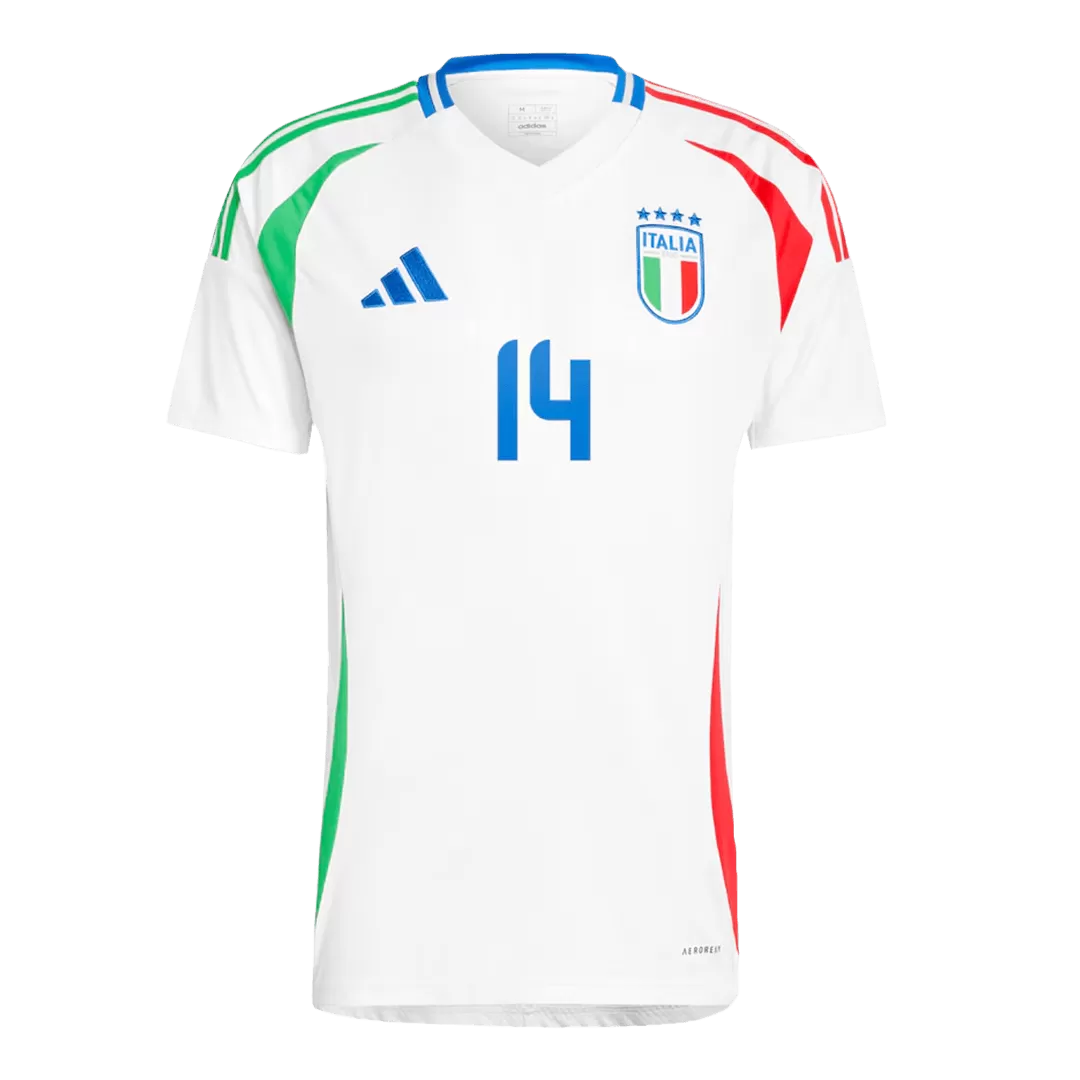 CHIESA #14 Italy Away Soccer Jersey Euro 2024