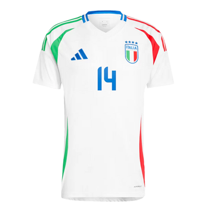 CHIESA #14 Italy Away Soccer Jersey Euro 2024