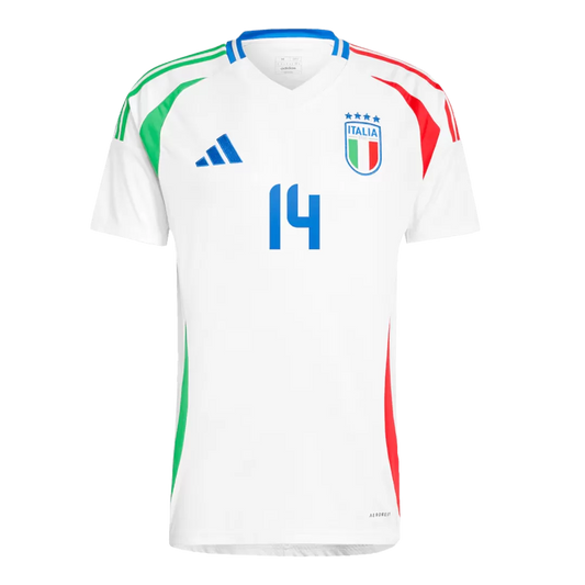 CHIESA #14 Italy Away Soccer Jersey Euro 2024