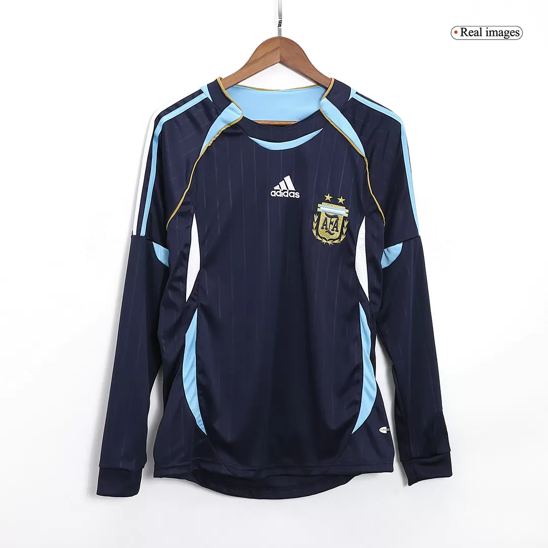 Retro 2006 Argentina Away Long Sleeve Soccer Jersey