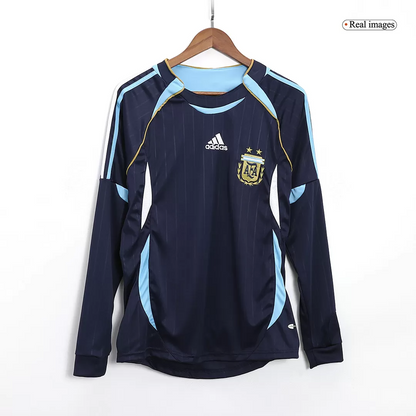 Retro 2006 Argentina Away Long Sleeve Soccer Jersey