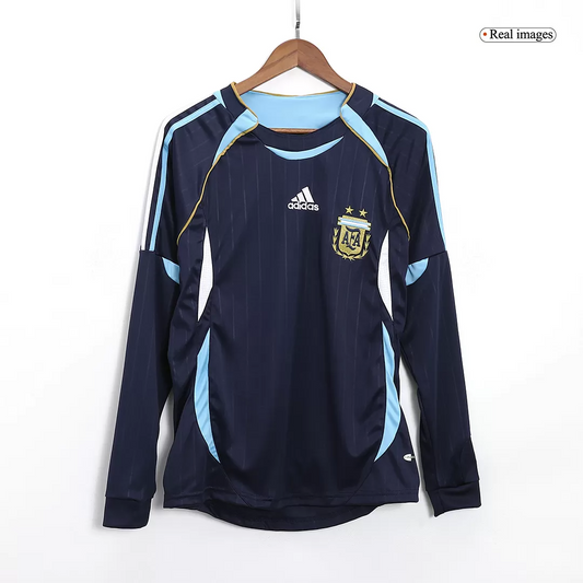 Retro 2006 Argentina Away Long Sleeve Soccer Jersey