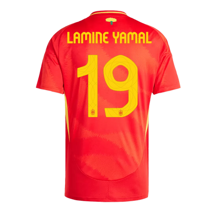 LAMINE YAMAL #19 Spain Home Soccer Jersey Euro 2024