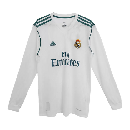 Retro RONALDO #7 2017/18 Real Madrid Home Long Sleeve Soccer Jersey