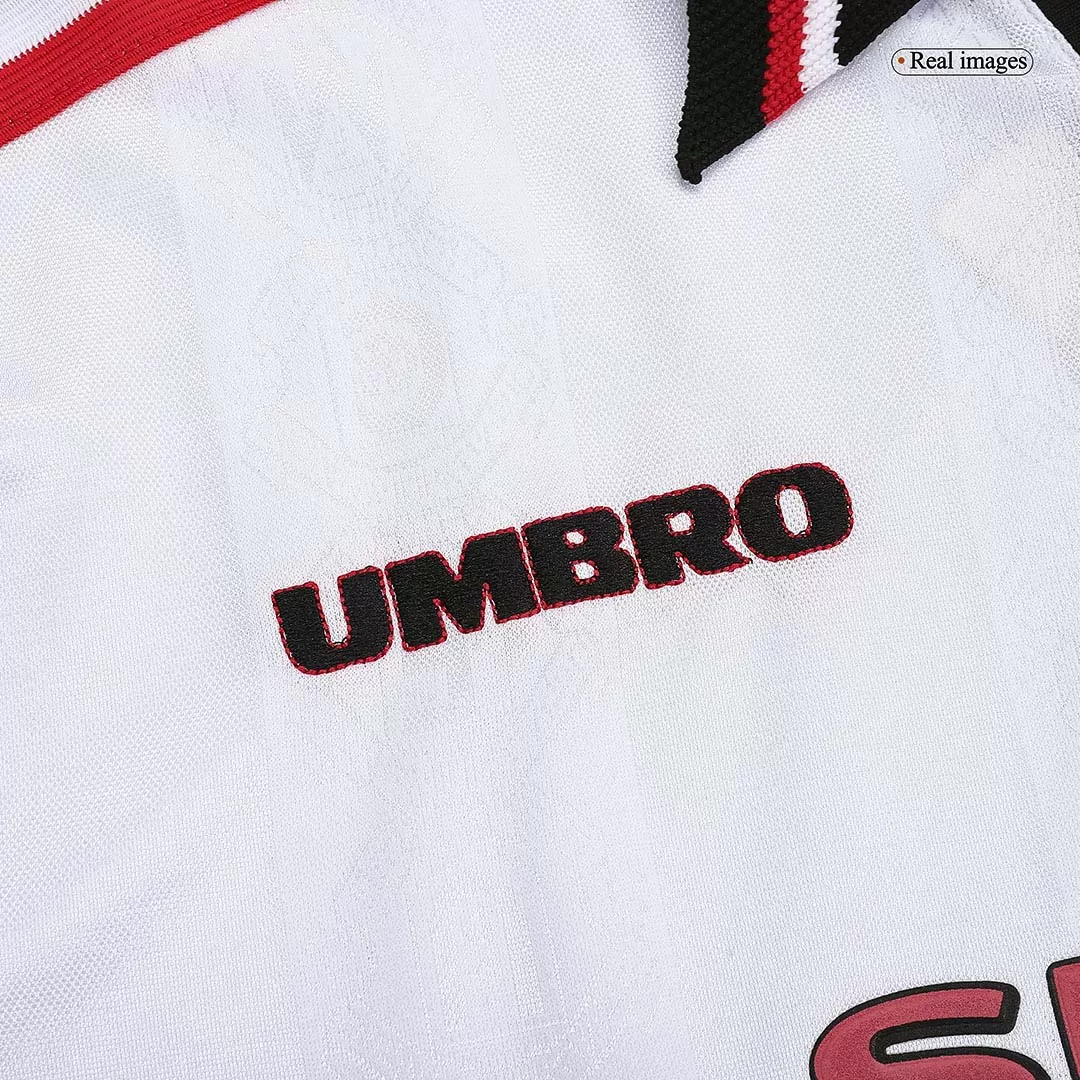Retro 1998/99 Manchester United Away Long Sleeve Soccer Jersey