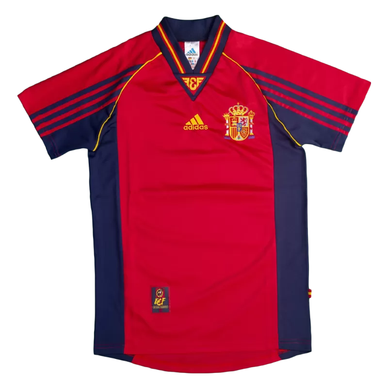 Retro 1998 Spain Home Soccer Jersey