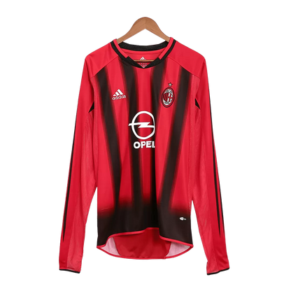 Retro 2004/05 AC Milan Home Long Sleeve Soccer Jersey