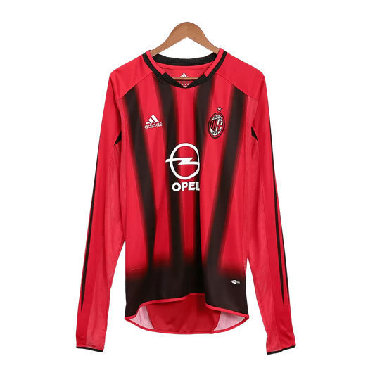Retro 2004/05 AC Milan Home Long Sleeve Soccer Jersey
