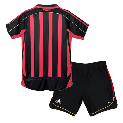 Kids Retro 2006/07 AC Milan Home Soccer Jersey
