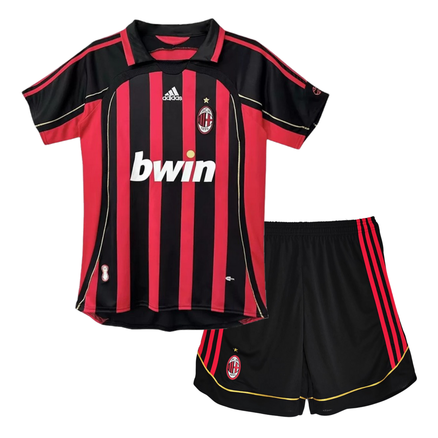 Kids Retro 2006/07 AC Milan Home Soccer Jersey