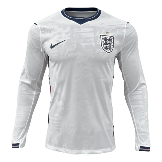 England Home Long Sleeve Soccer Jersey 2026