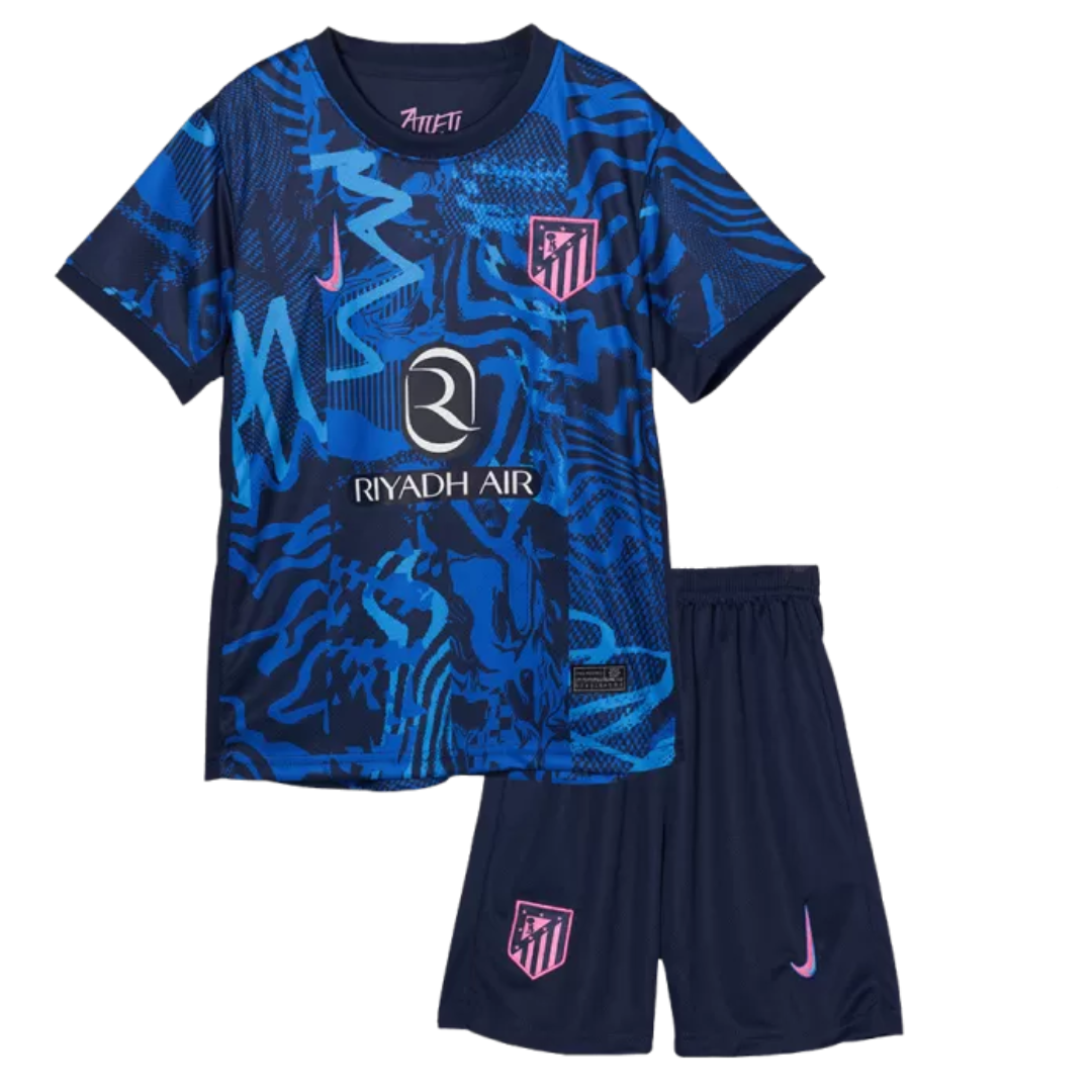 Kids Atletico Madrid Third Away Soccer Jersey Kit 2024/25