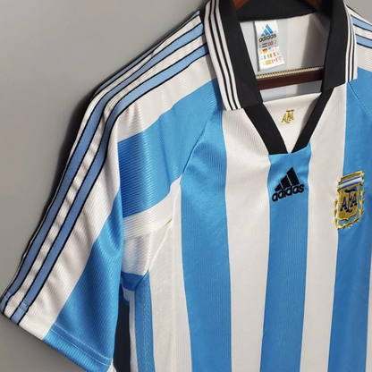 Retro 1998 Argentina World Cup Home Soccer Jersey