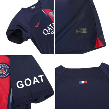 Kids PSG Home Soccer Jersey Kit 2023/24