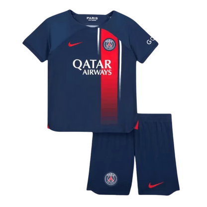 Kids PSG Home Soccer Jersey Kit 2023/24