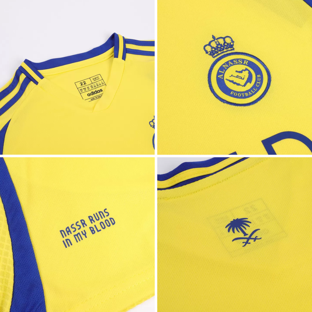 Kids RONALDO #7 Al Nassr Home Soccer Jersey Euro 2024/25