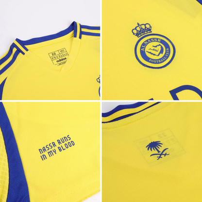 Kids RONALDO #7 Al Nassr Home Soccer Jersey Euro 2024/25