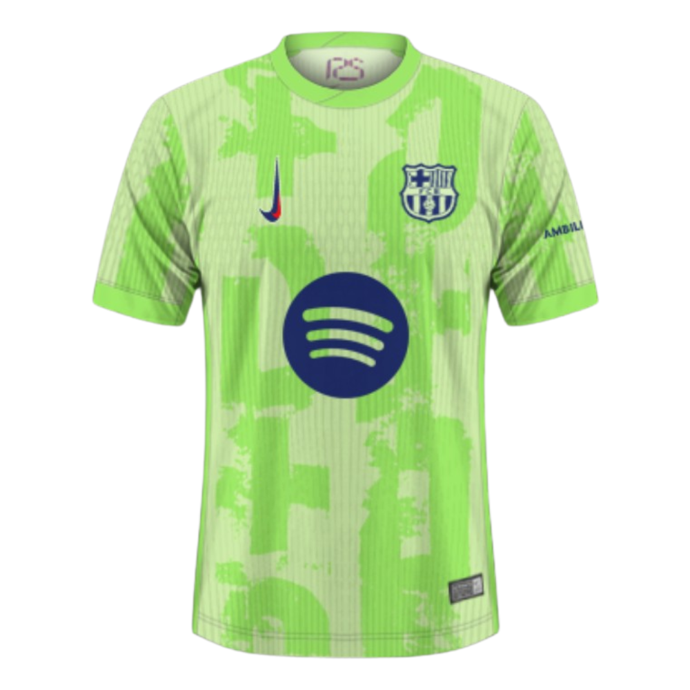 Barcelona Third Away Soccer Jersey 2024/25 - Spotify Logo Without Text