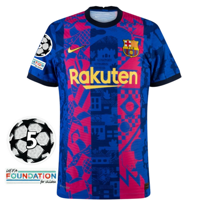Barcelona Third Away Soccer Jersey 2021/22 with UEFA patches