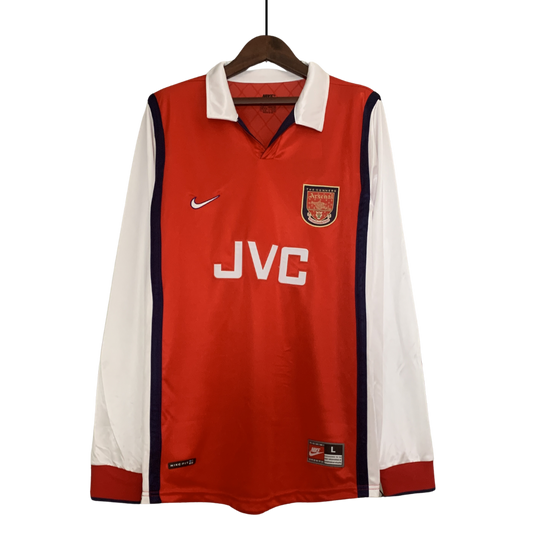 Retro 1998/99 Arsenal Home Long Sleeve Soccer Jersey