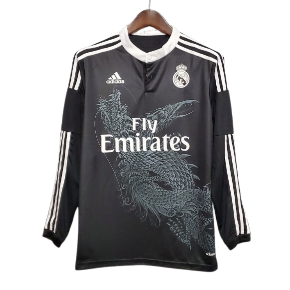 Retro 2014/15 Real Madrid Away Long Sleeve Soccer Jersey