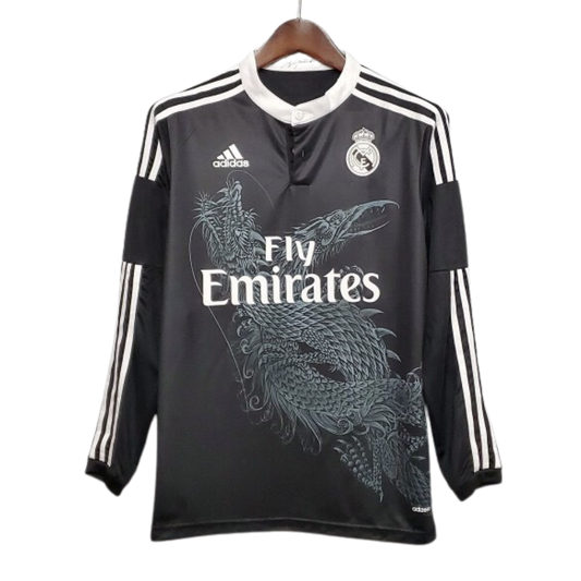 Retro 2014/15 Real Madrid Away Long Sleeve Soccer Jersey