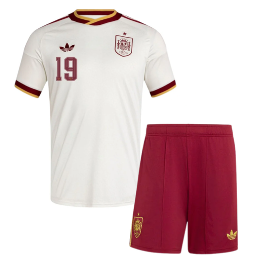Kids Spain FIFA World Cup Away LAMINE YAMAL #19 Jersey Kit 2026