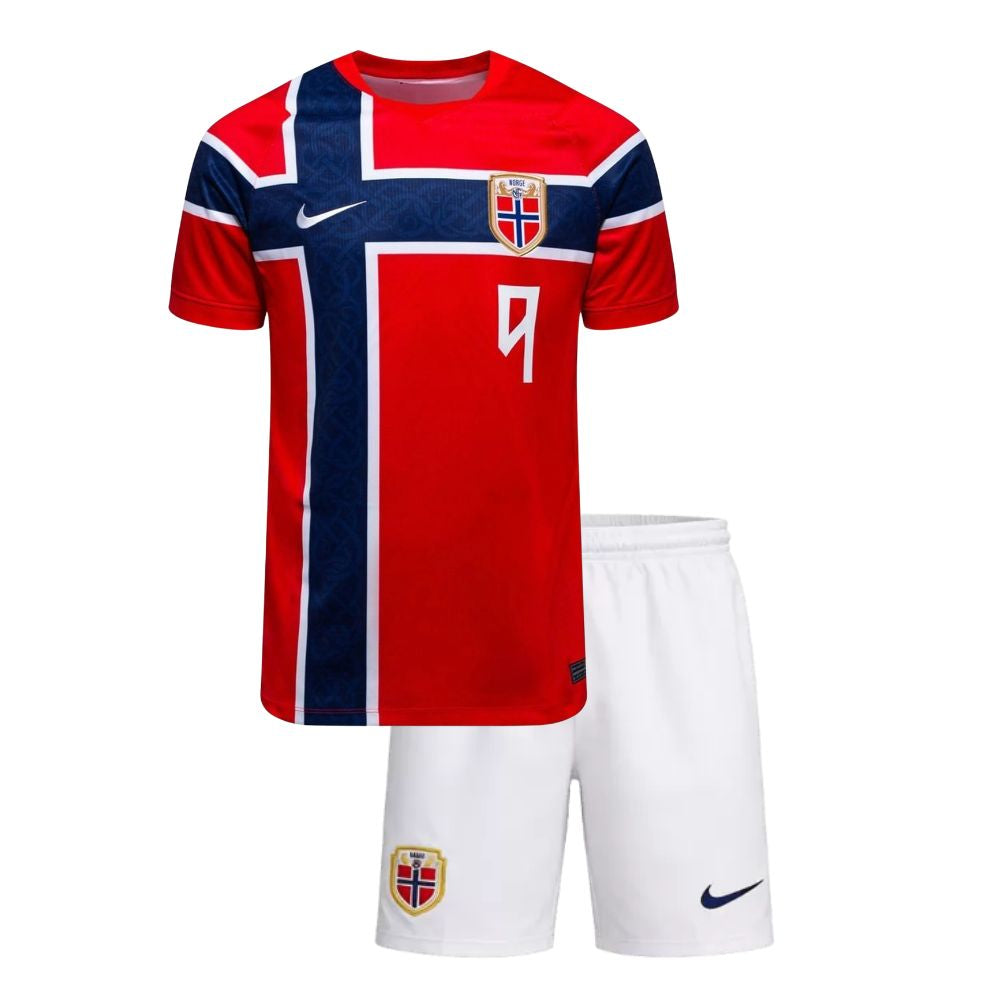 Kids Norway Home 2026 HAALAND 9 Jersey Kit