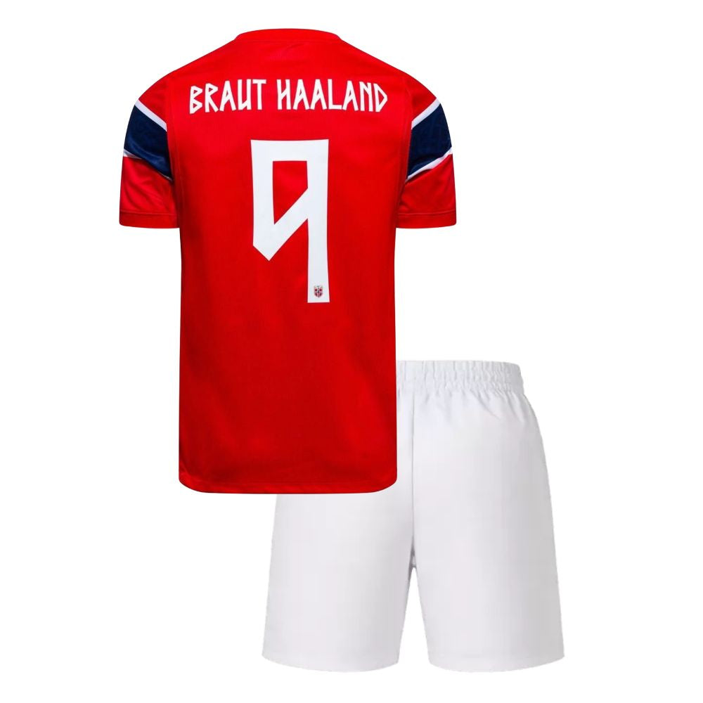 Kids Norway Home 2026 HAALAND 9 Jersey Kit