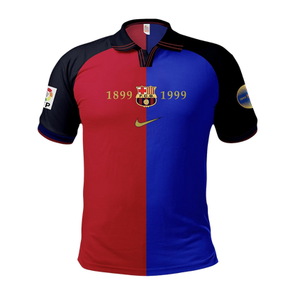 Retro 1999/00 Barcelona Home Soccer Jersey