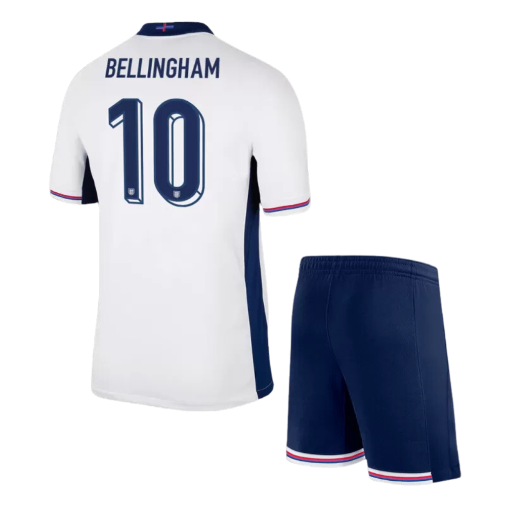 Kids BELLINGHAM #10 England Home Soccer Jersey Kit 2024