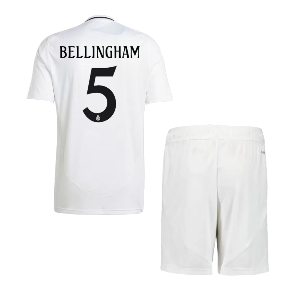 Kids BELLINGHAM #5 Real Madrid Home Soccer Jersey Kit 2024/25